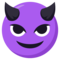 Smiling Face With Horns emoji on Emojione